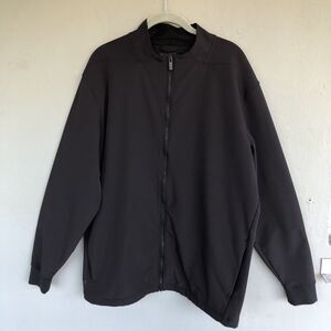 BYLT Zip Jacket Mens XL Black Performance Premium Basics Athleisure Light Track